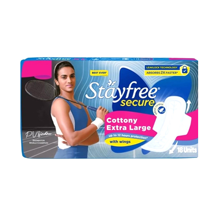 Stayfree Secure Sanitary Pads Cottony Extra Large